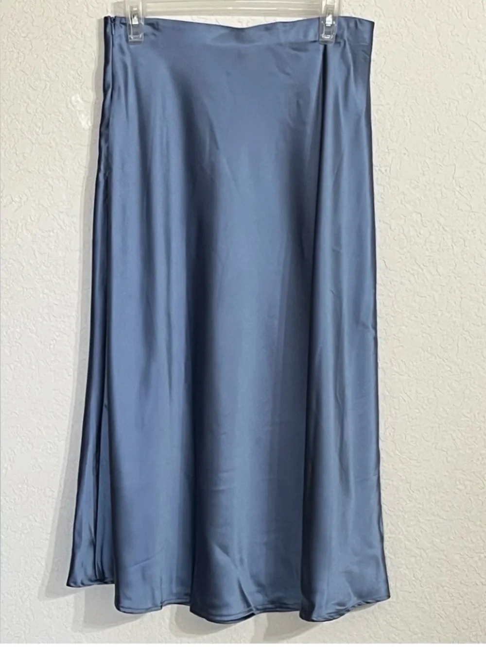 Hotouch Blue Satin Long A-Long Skirt Size L Cocktail Party Mermaidcore